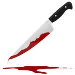 Knife with blood on it