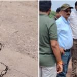 दल्ली राजहरा में रेलवे पुल के किनारे धंसी सड़क, प्रशासन ने लिया जायजा; बड़े वाहनों की आवाजाही पर रोक