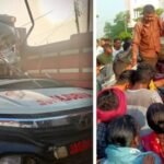 शव लेकर जा रही संजीवनी एंबुलेंस ट्रॉली में घुसी, नर्स की मौके पर ही मौत