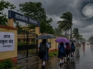बिलासपुर में चक्रवात ‘अर्नब’ का असर, स्कूलों में छुट्टी:आसमान में छाई बदली, ठंडी हवाओं के साथ हुई बारिश, आज तेज-आंधी चलने की संभावना